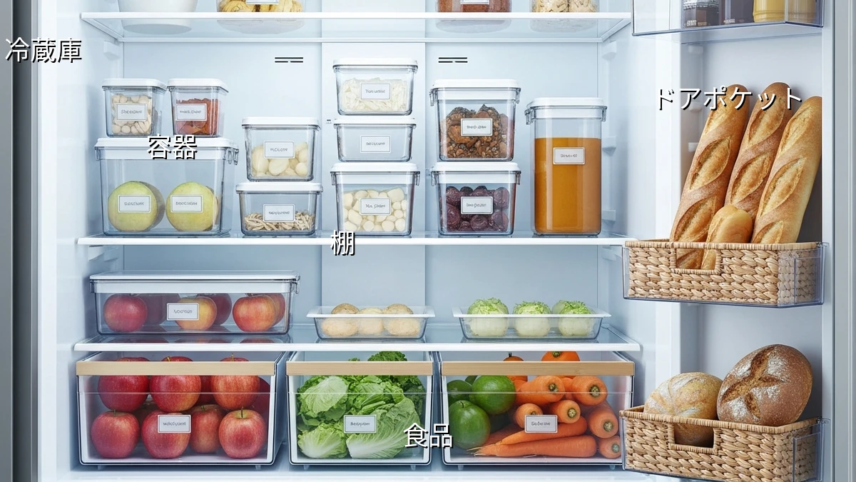 キッチン整理｜冷蔵庫の「立てる収納」で取り出しやすく